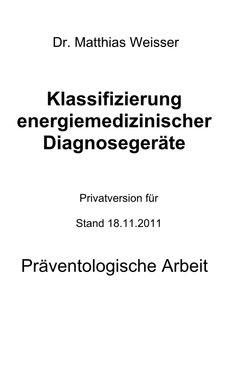 Energiemedizin Diagnose