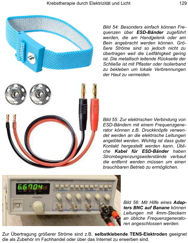 Krebstherapie mit Elektrizitaet